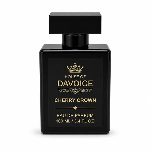 House of DaVoice Cherry Crown 100 mL Eau de Parfum front view, Tom Ford Lost Cherry inspired perfume and Lost Cherry dupe