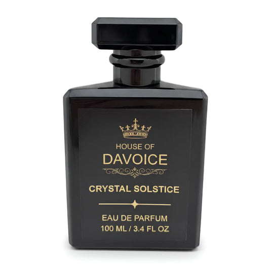 Front view of House of DaVoice Crystal Solstice Eau de Parfum 100 mL inspired by Perfume Baccarat Rouge 540 for men