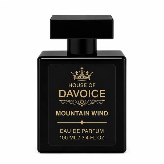House of DaVoice Mountain Wind Eau de Parfum 100ml front view, Sauvage inspired cologne with fresh woody bergamot fragrance