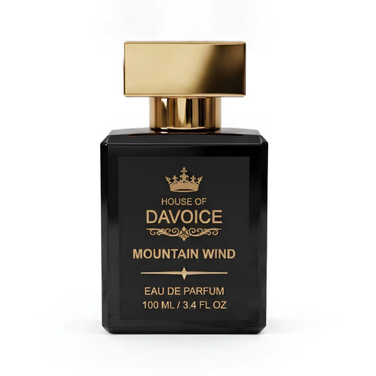 House of DaVoice Mountain Wind Eau de Parfum 100ml front view, Sauvage inspired cologne with fresh woody bergamot fragrance