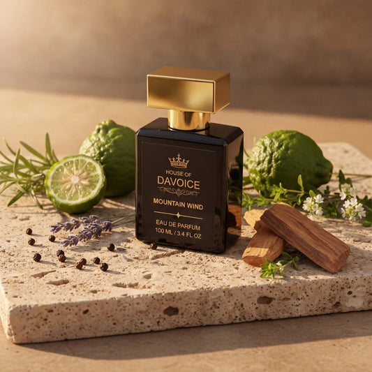 Mountain Wind fresh woody cologne with bergamot, lavender, cedarwood and pepper fragrance notes