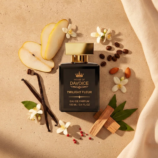 Twilight Fleur Eau de Parfum similar to Black Opium perfume for women with pear, coffee, jasmine, vanilla, patchouli and cashmere wood fragrance notes