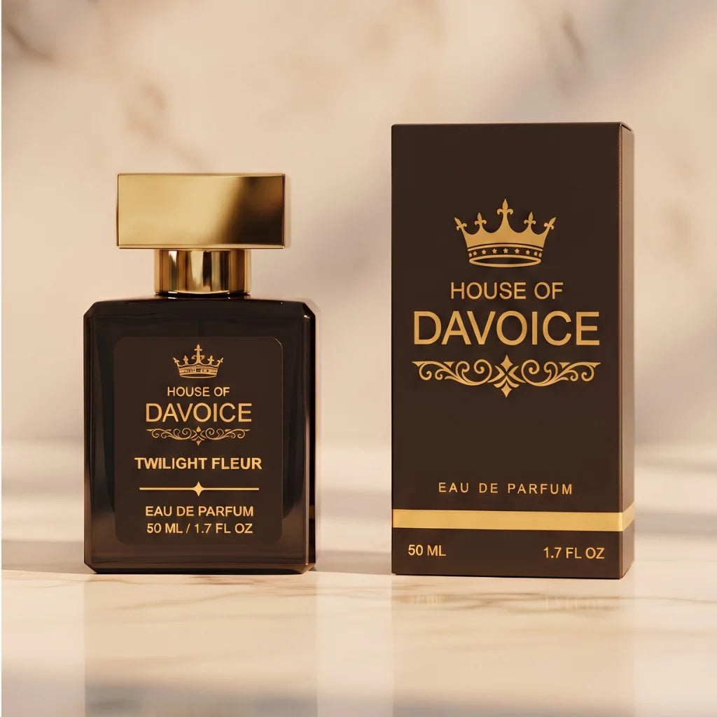 House of DaVoice Twilight Fleur 50ml Black Opium inspired perfume with matching luxury gift box