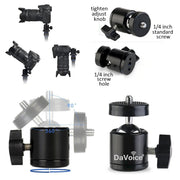 360 Degree Rotating Swivel Mini Tripod Ball Head Camera Mount