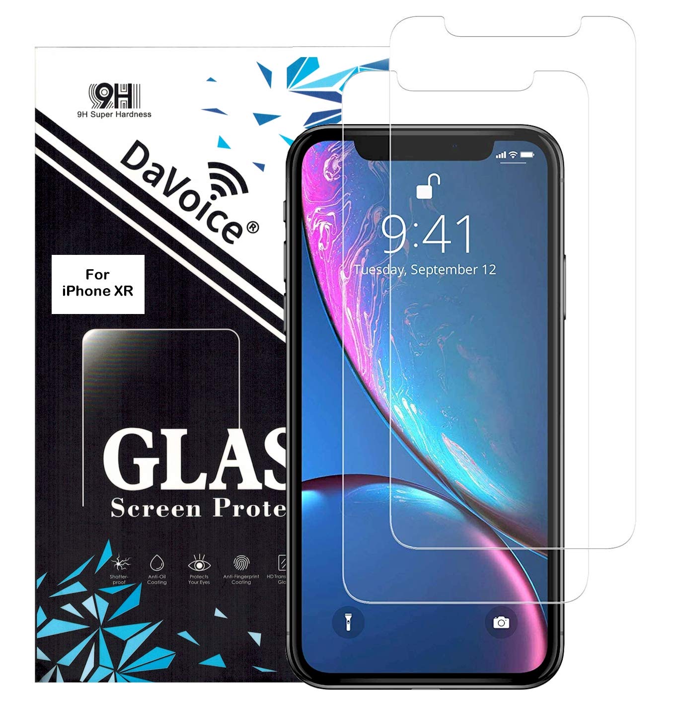 iPhone XR Tempered Glass Screen Protector (2 Pack)