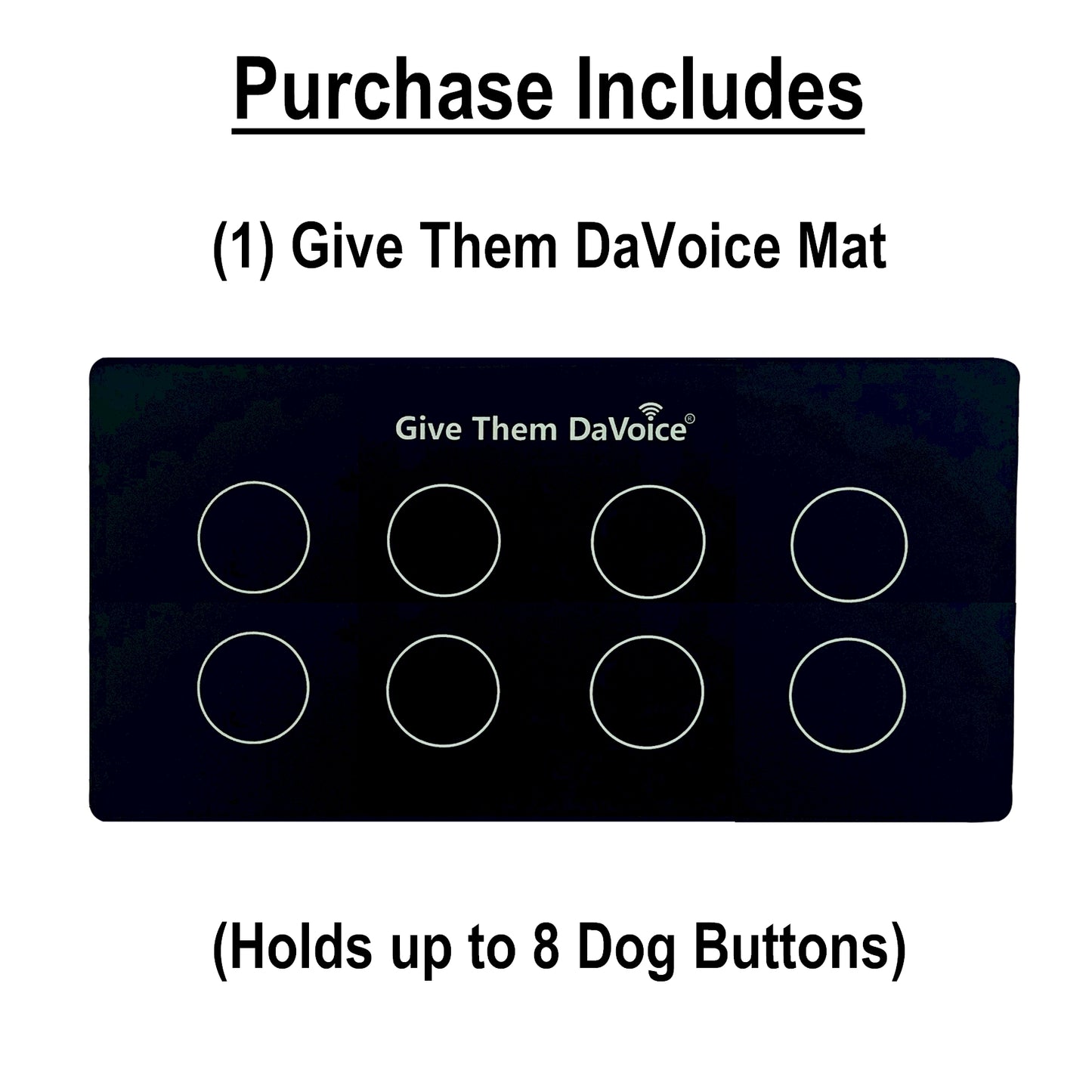 dog word buttons training mat