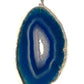 blue agate slice pendant