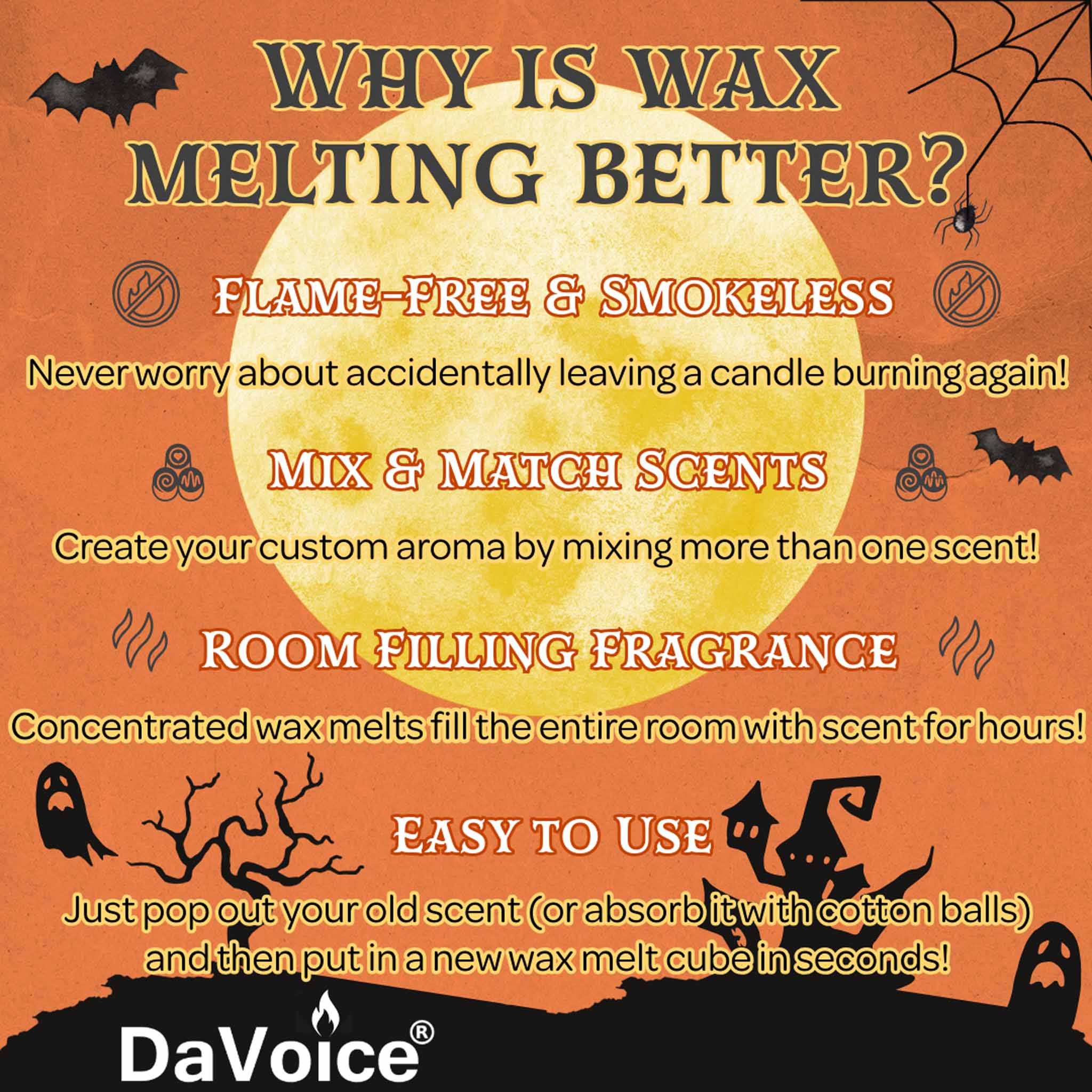 DaVoice Halloween wax melts