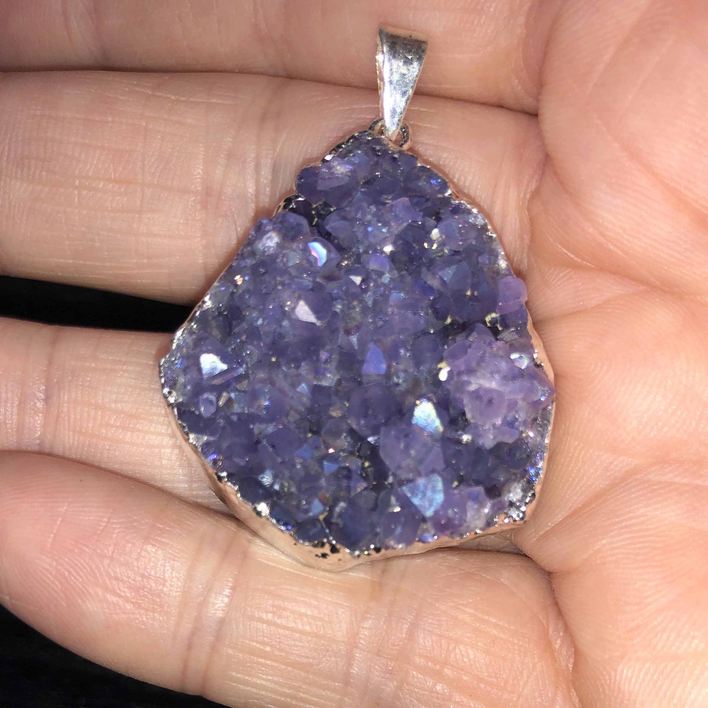 round amethyst necklace