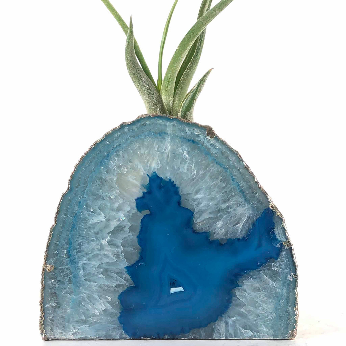 blue quartz geode home decor