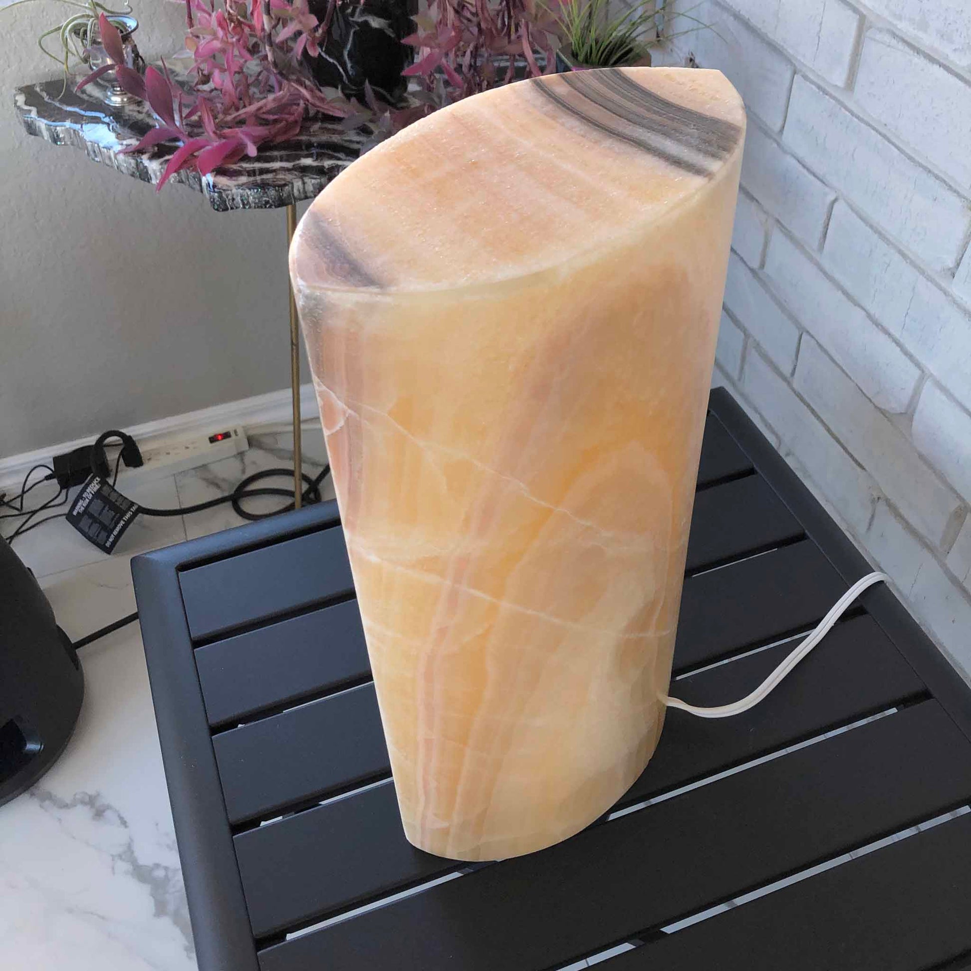 banded calcite lamp