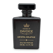 Front view of House of DaVoice Crystal Solstice Eau de Parfum 100 mL inspired by Perfume Baccarat Rouge 540 for men