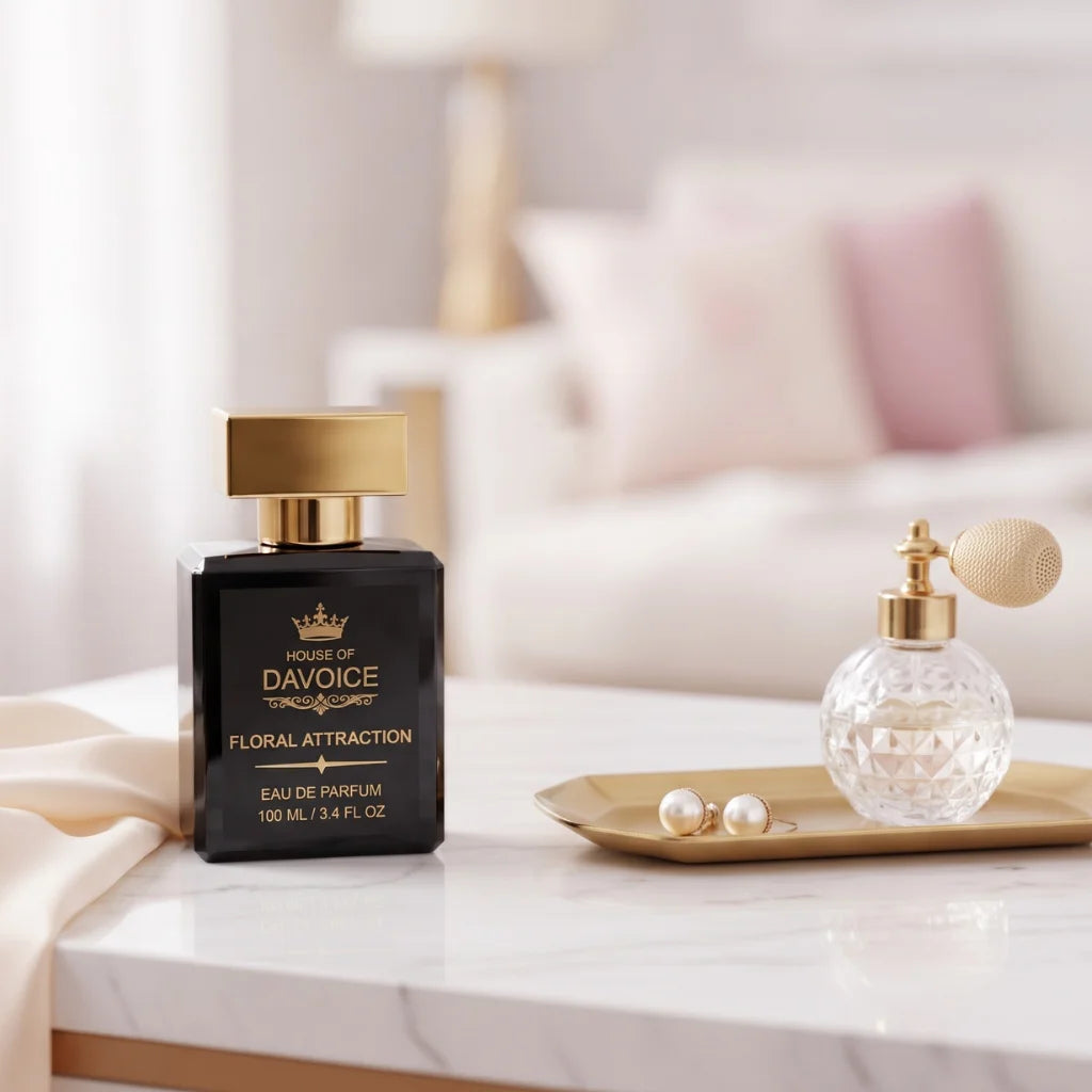 Good Girl Dupe by House of DaVoice displayed on a luxury vanity, Perfumes Like Good Girl by Carolina Herrera