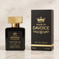 House of DaVoice Floral Attraction 50ml Good Girl Dupe beside matching box, Perfume Similar to Good Girl by Carolina Herrera