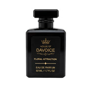 House of DaVoice Floral Attraction 50 mL inspired by Carolina Herrera Good Girl perfume on a pure white background
