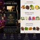Floral Attraction fragrance notes infographic featuring Scents Similar to Good Girl, Women's Floral Perfume, inspired by Carolina Herrera Good Girl