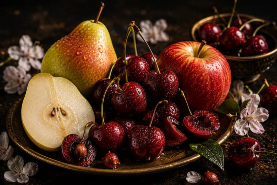 Fruity and cherry fragrance notes with dark cherries, juicy pear and crisp apple