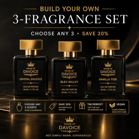 Build Your Own 3-Fragrance Set from House of DaVoice – choose any three 50ML Eau de Parfum fragrances and save 20%