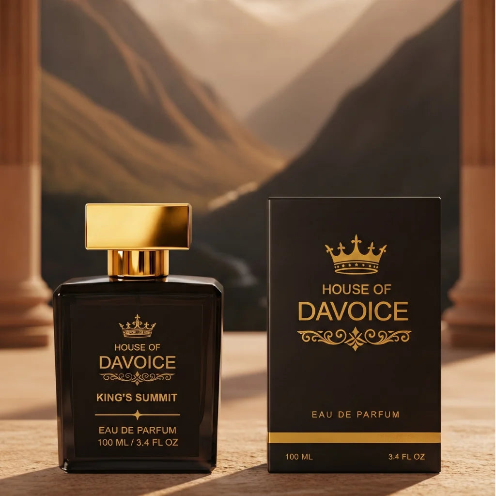 House of DaVoice King's Summit 100 mL bottle and luxury box inspired by Creed Aventus alternative cologne