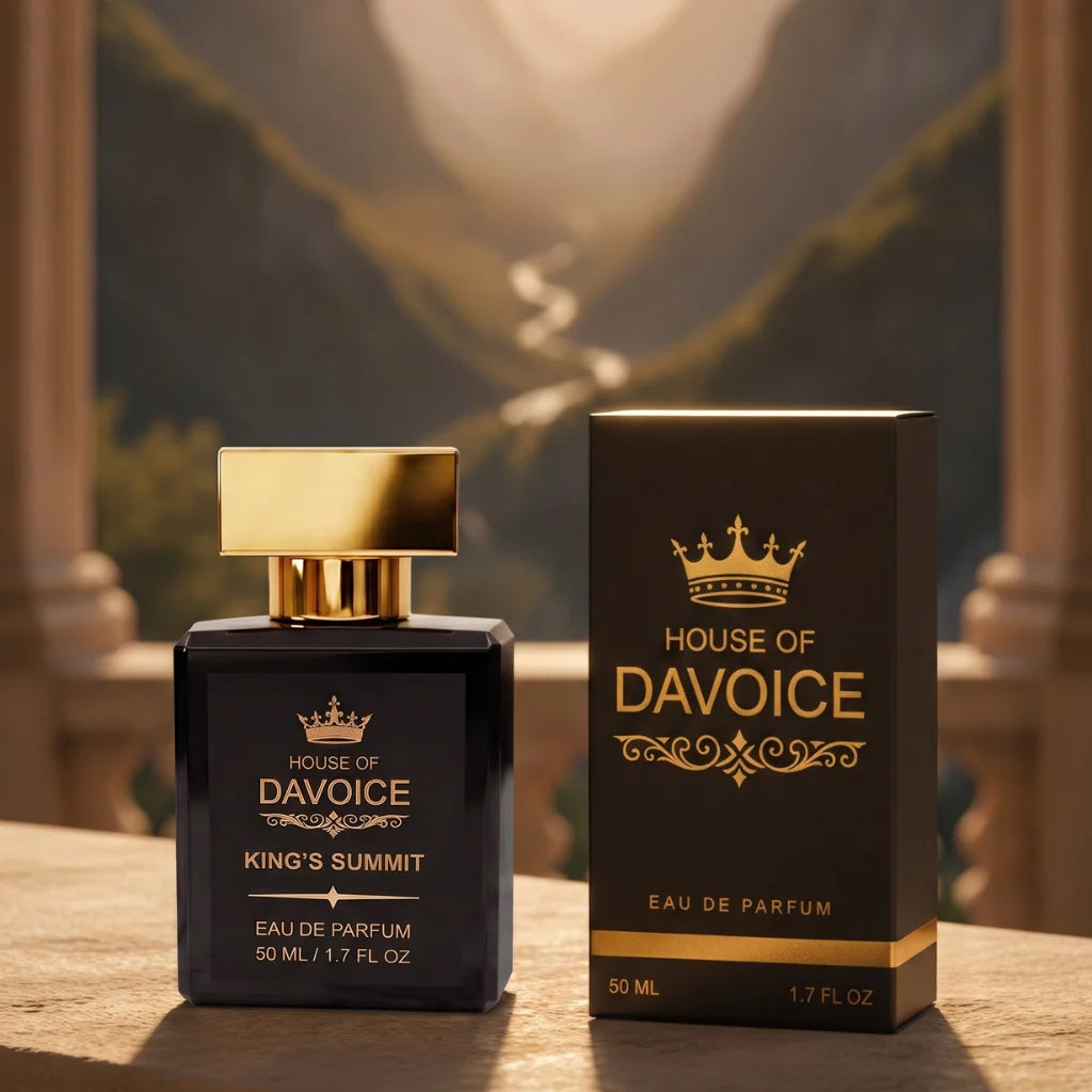 House of DaVoice King's Summit 50 mL bottle and luxury box inspired by Creed Aventus alternative cologne