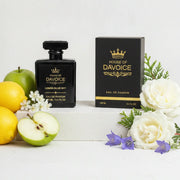 House of DaVoice Lemon Blue Sky 100ml perfume and box, a Light Blue Inspired Perfume similar to Dolce and Gabbana Light Blue Women's Perfume