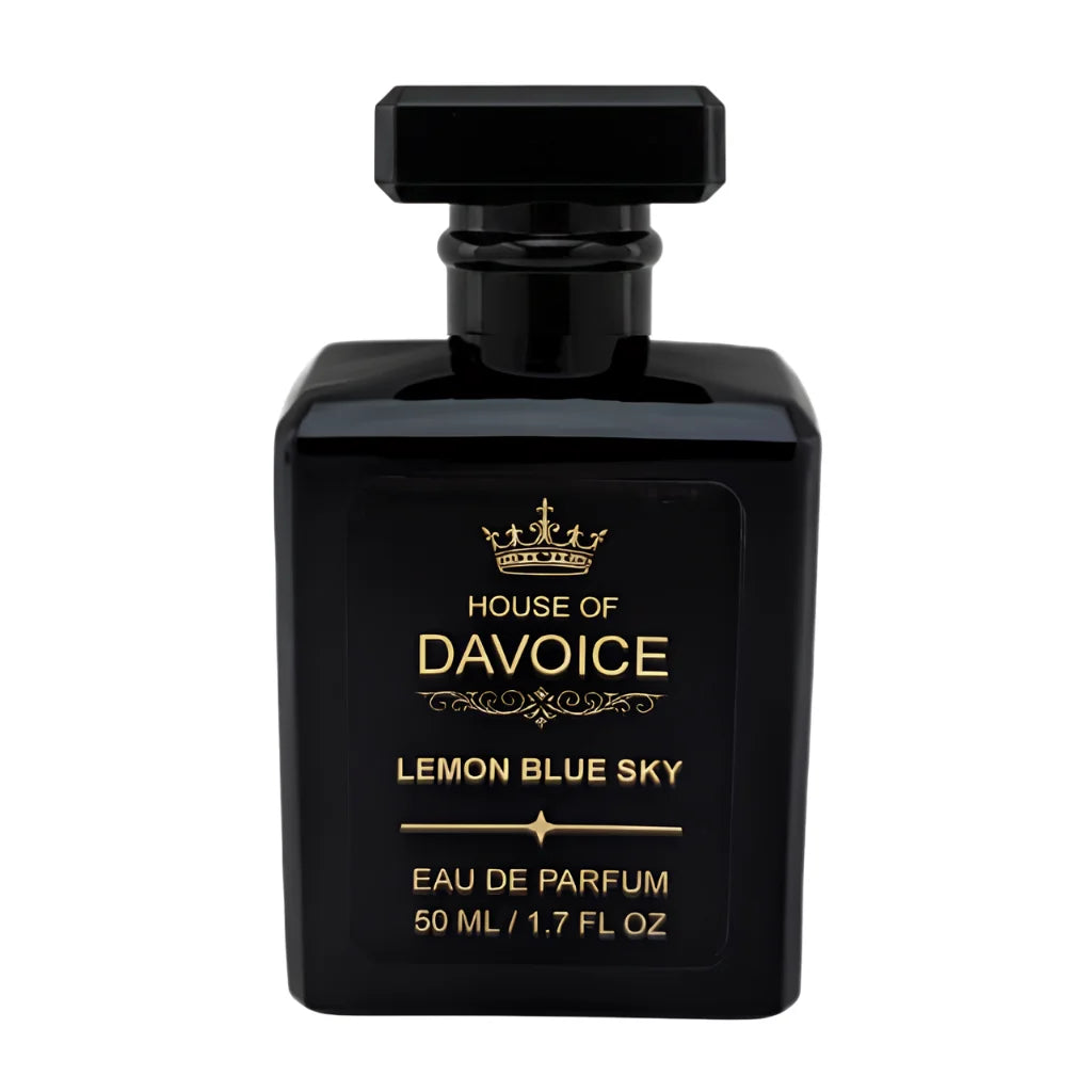 House of DaVoice Lemon Blue Sky 50ml Light Blue Inspired Perfume for Women inspired by Dolce and Gabbana Light Blue for Women on a pure white background