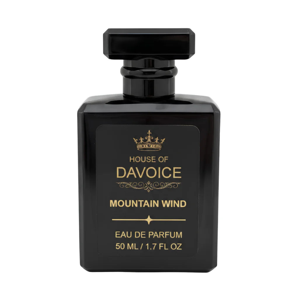 House of DaVoice Mountain Wind Eau de Parfum 50ml front view, Sauvage alternative cologne with fresh woody scent