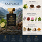 Mountain Wind fragrance notes featuring bergamot, lavender, cedarwood and fresh woody accords inspired by Sauvage Dior for men