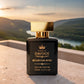 Mountain Wind Sauvage alternative cologne overlooking a scenic river valley at golden hour