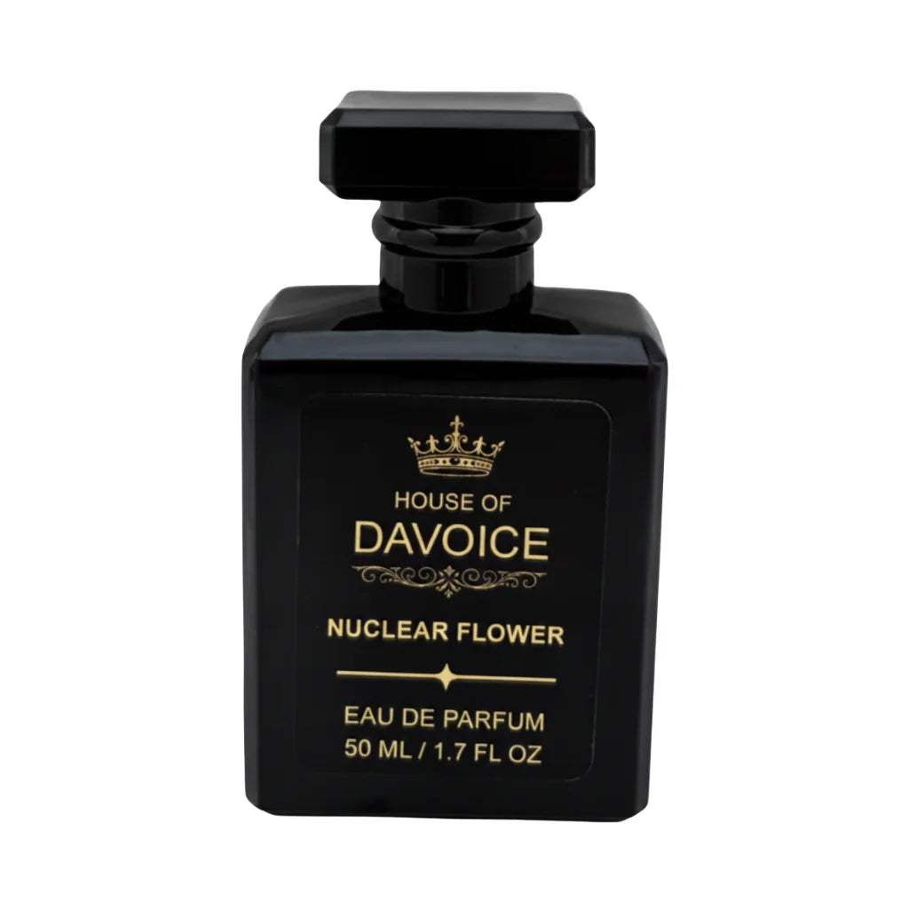 House of DaVoice Nuclear Flower 50ml Eau de Parfum Flowerbomb inspired perfume on a pure white background