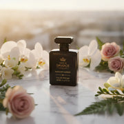 House of DaVoice Nuclear Flower luxury floral perfume surrounded by orchids roses and bergamot is a Viktor & Rolf Flowerbomb dupe perfume