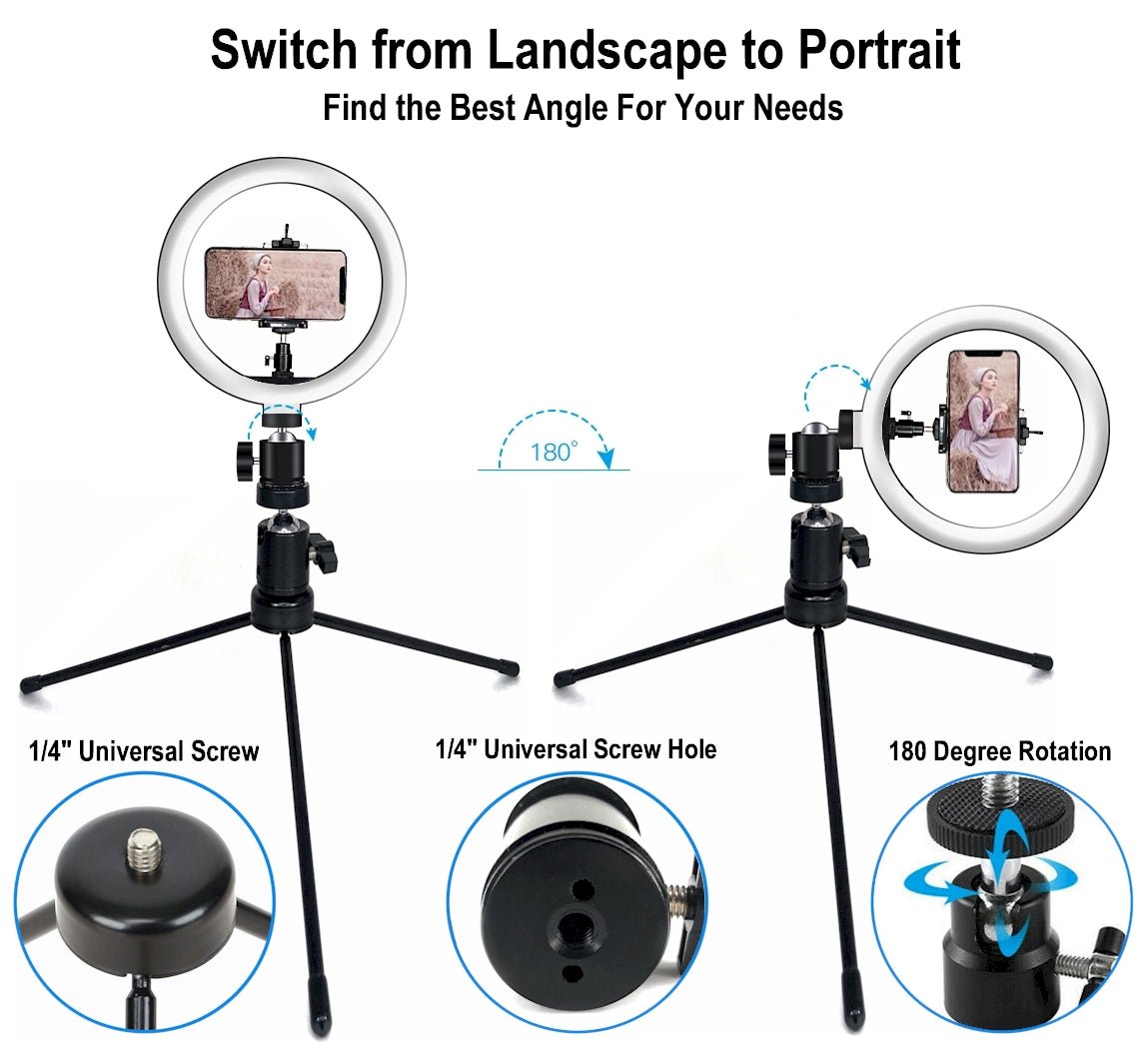 Phone Holder Selfie Ring Light Adjustable Tripod Stand - Temu