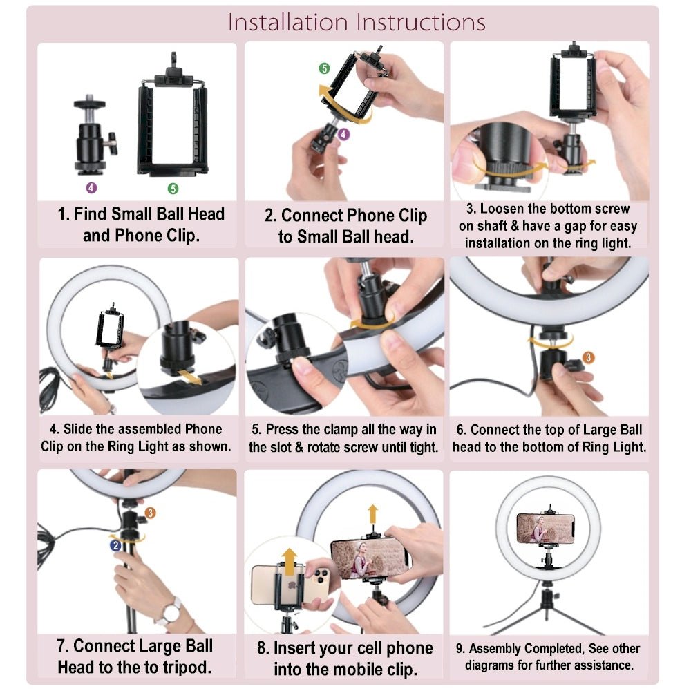 Mini Selfie Ring Light pour Telephone