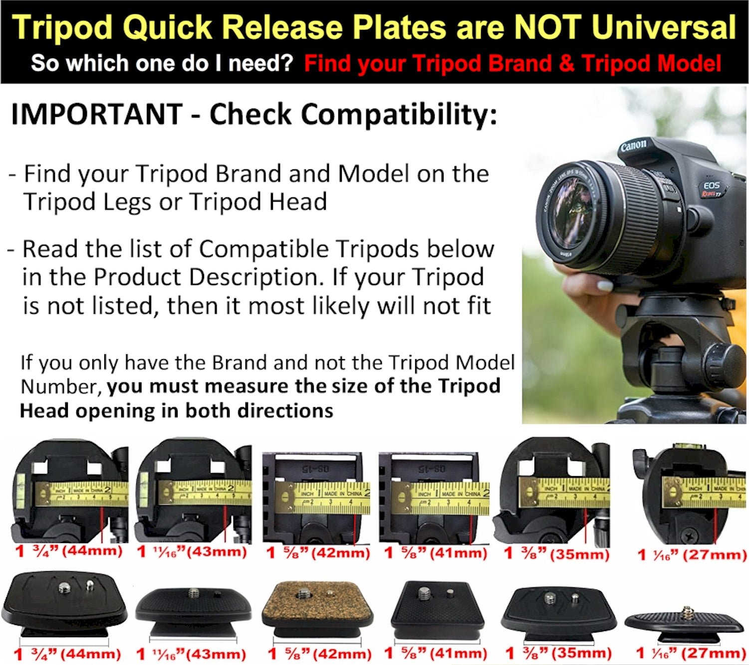 tripod head plate