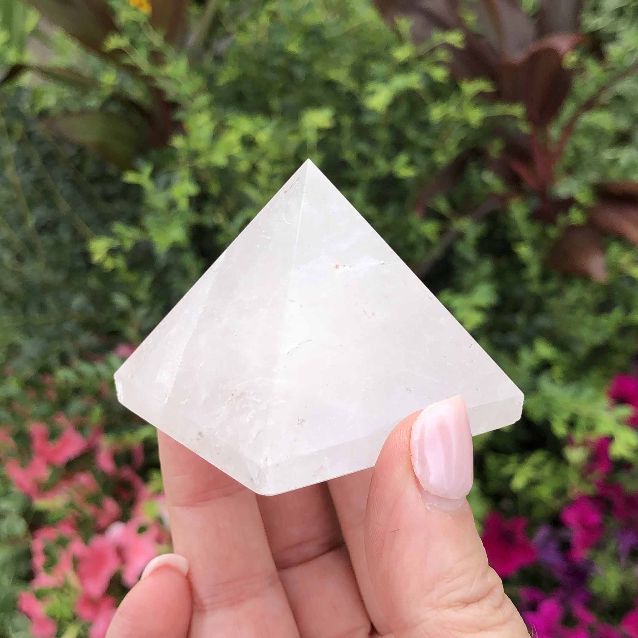 Pyramidal Quartz Clear Crystal Quartz Pyramid, Clear Quartz Crystal Generator Pyramid