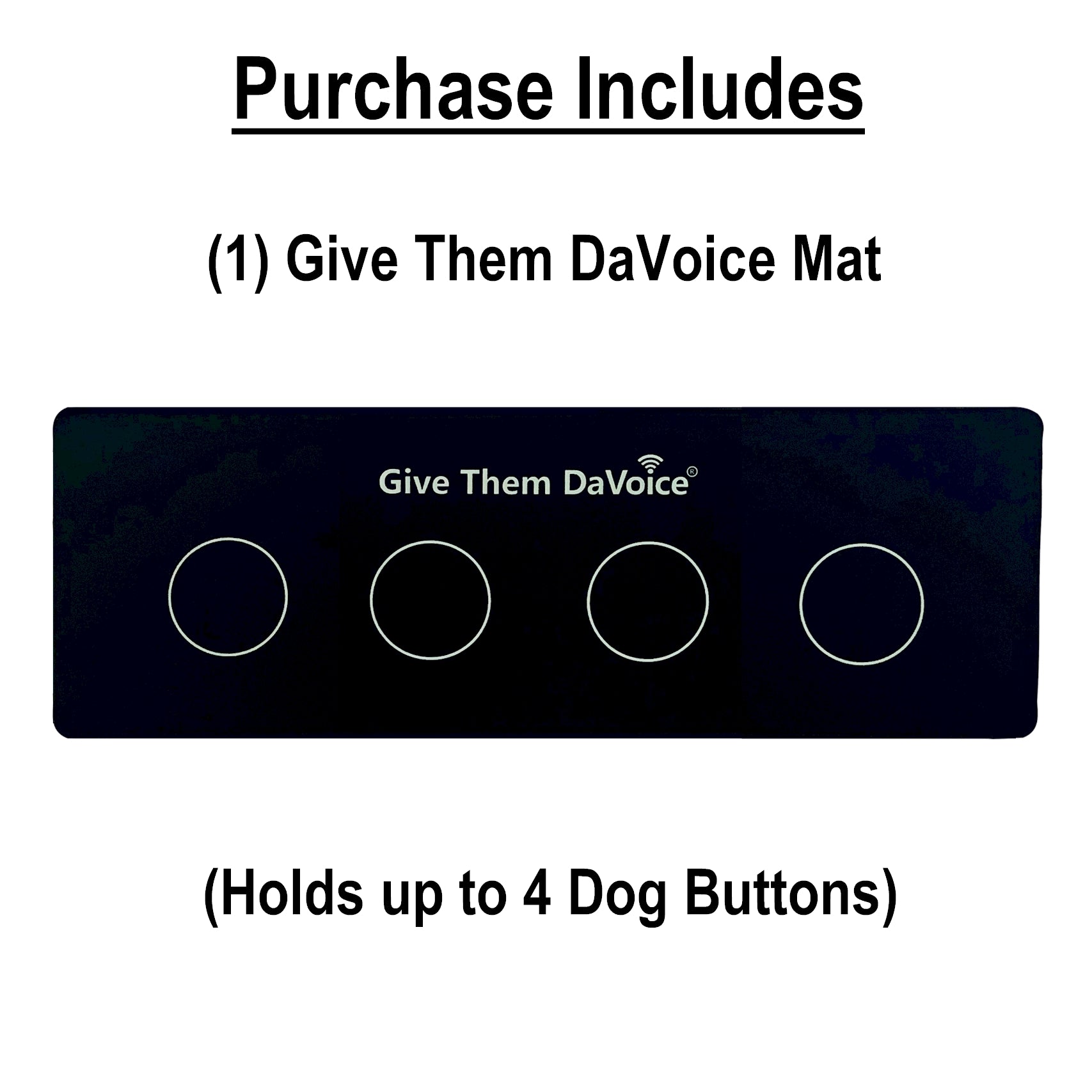 dog word buttons training mat