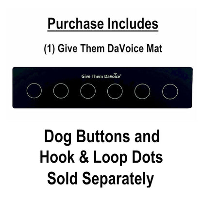 dog word buttons training mat