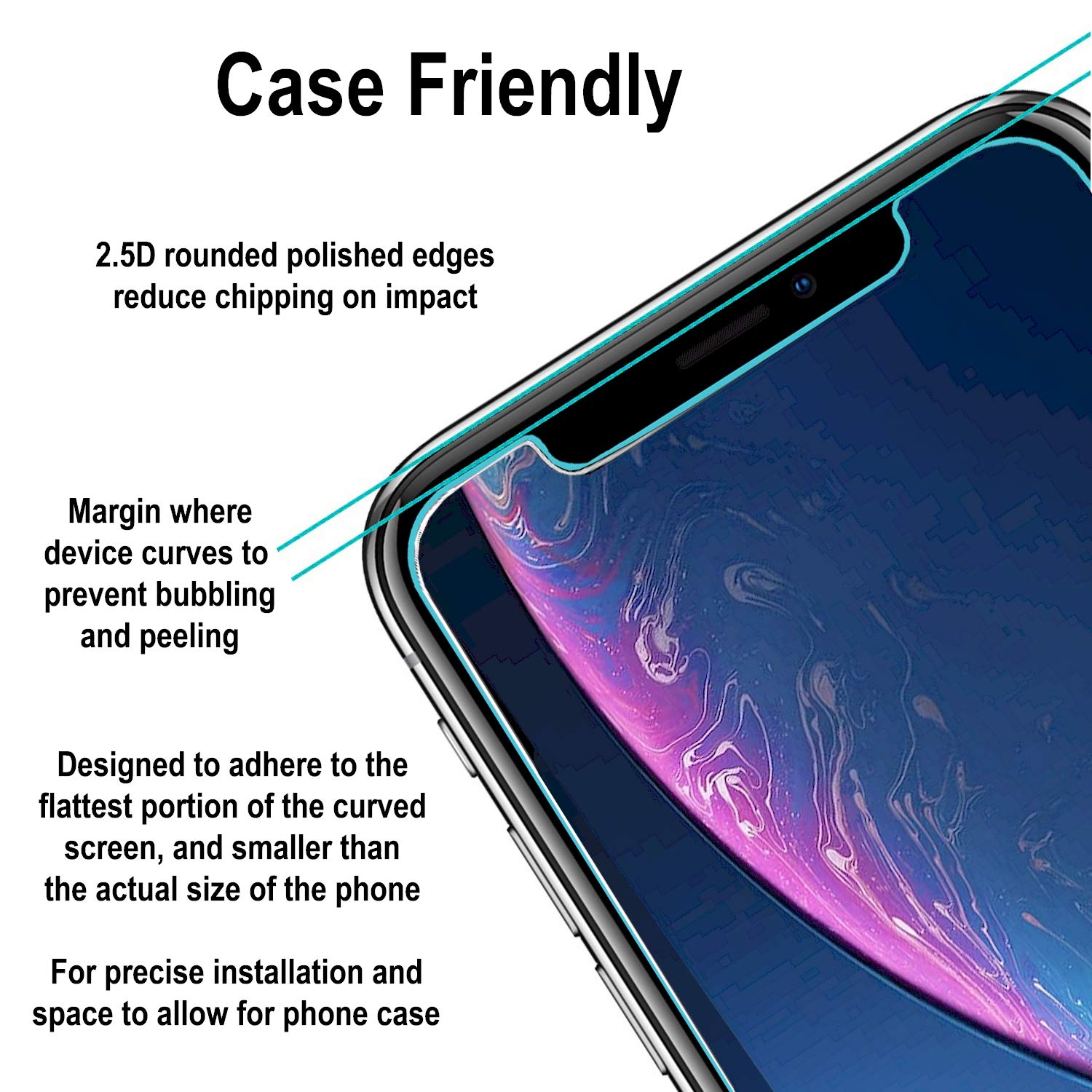 iphone xr screen protector tempered glass