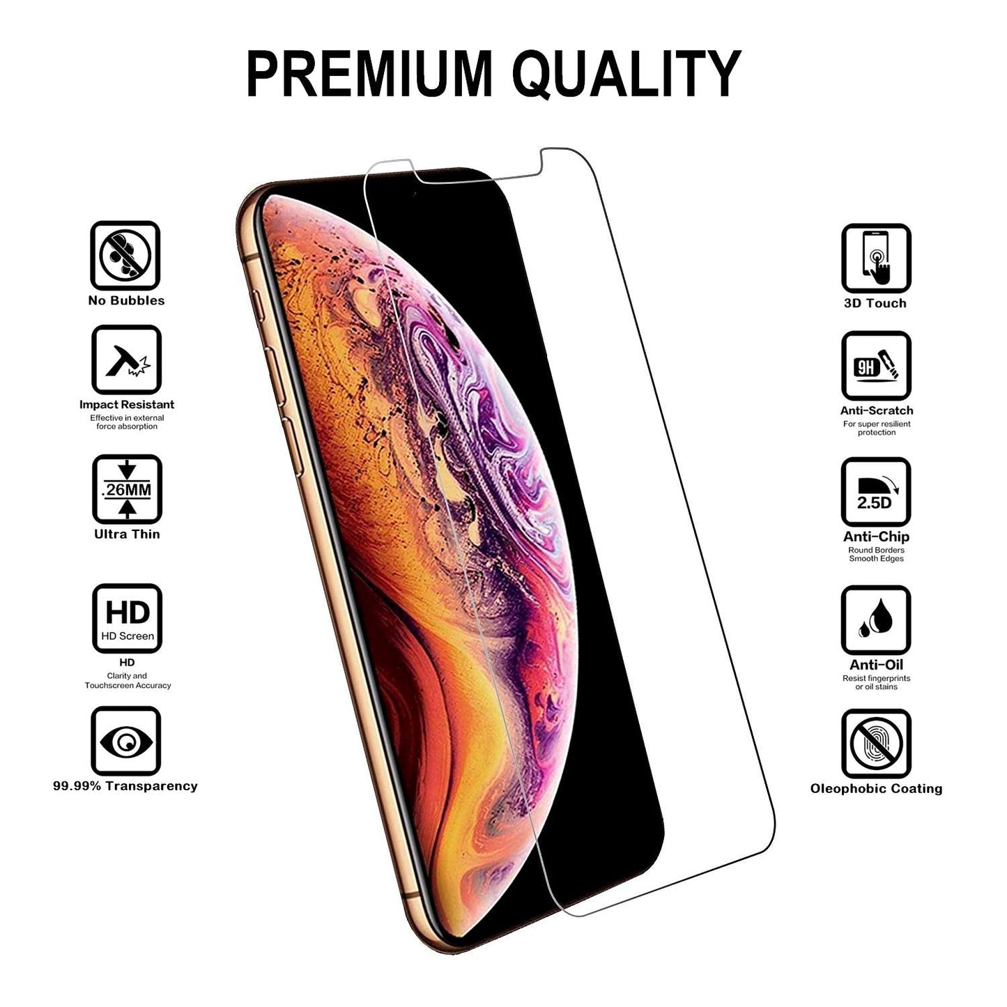 Vetro Temperato iPhone Xs Max 9H CELLONIC: 3D Luxury Protection Vetro Temperato iPhone Xs Max 9H CELLONIC: 3D Luxury Protection