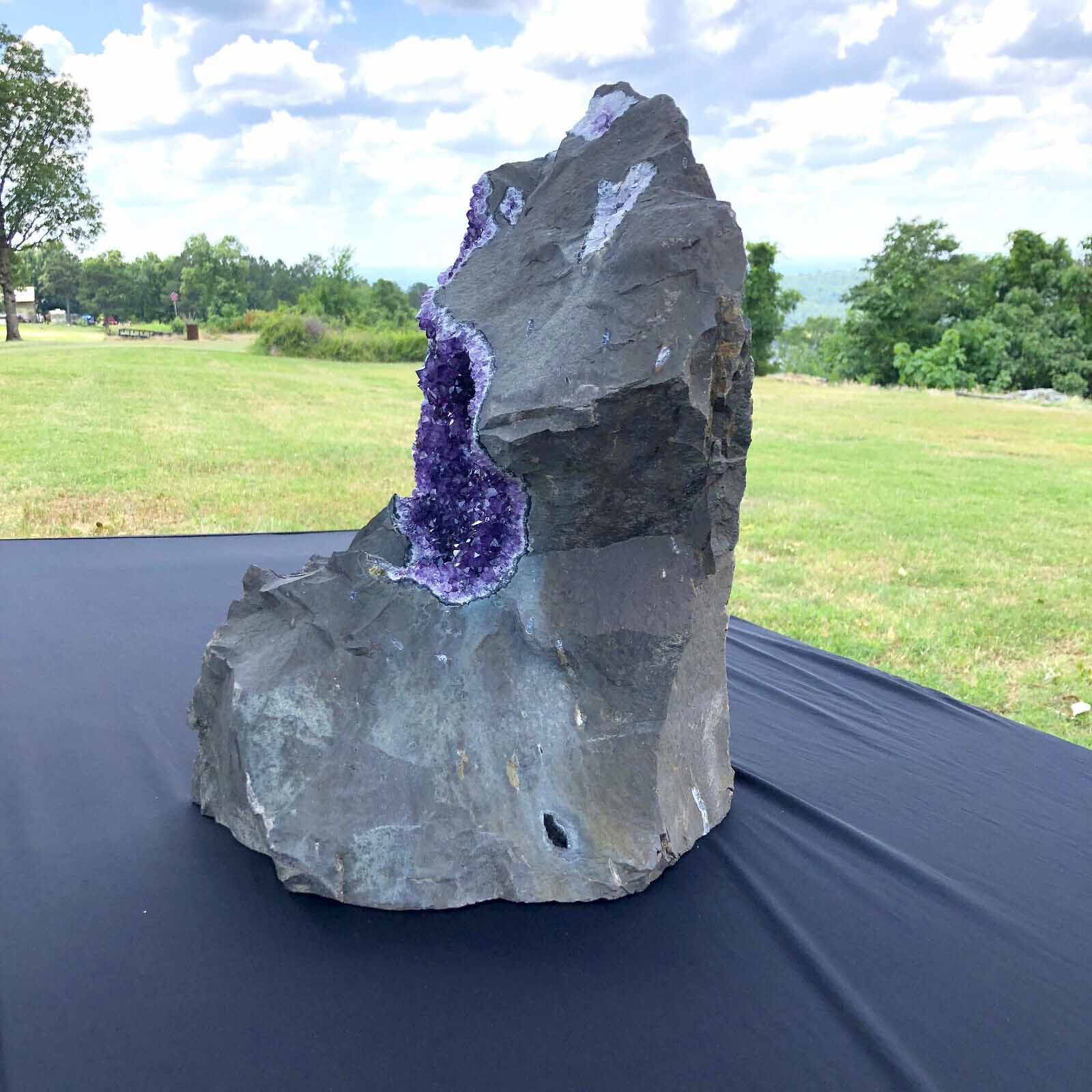 large amethyst crystal