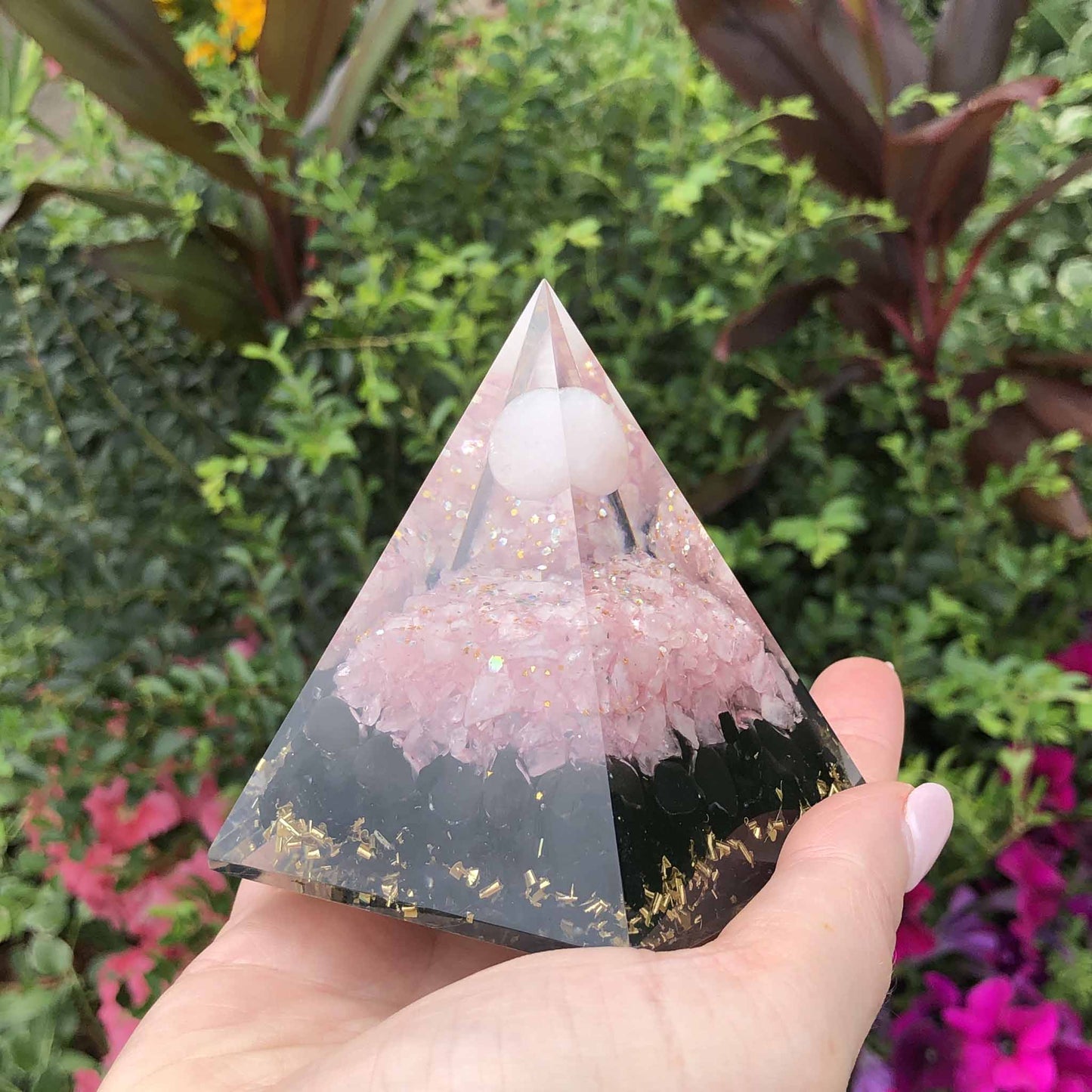 Cristal orgonite amas quartz rose