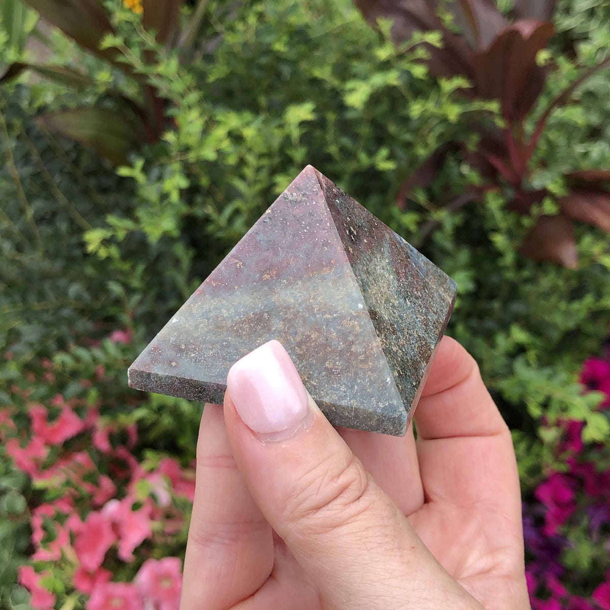 Ruby Kyanite Crystal Pyramid Natural Pyramid Gemstone Anxiety Stress