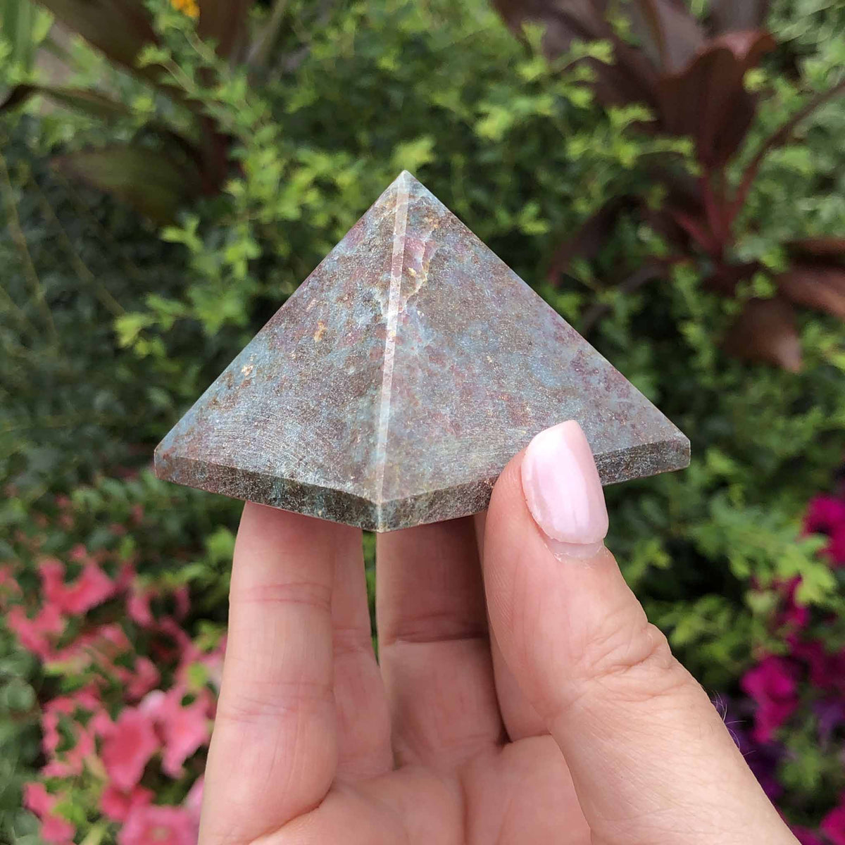Ruby Service Pyramid Ruby Kyanite Crystal Pyramid Natural Pyramid Gemstone Anxiety Stress