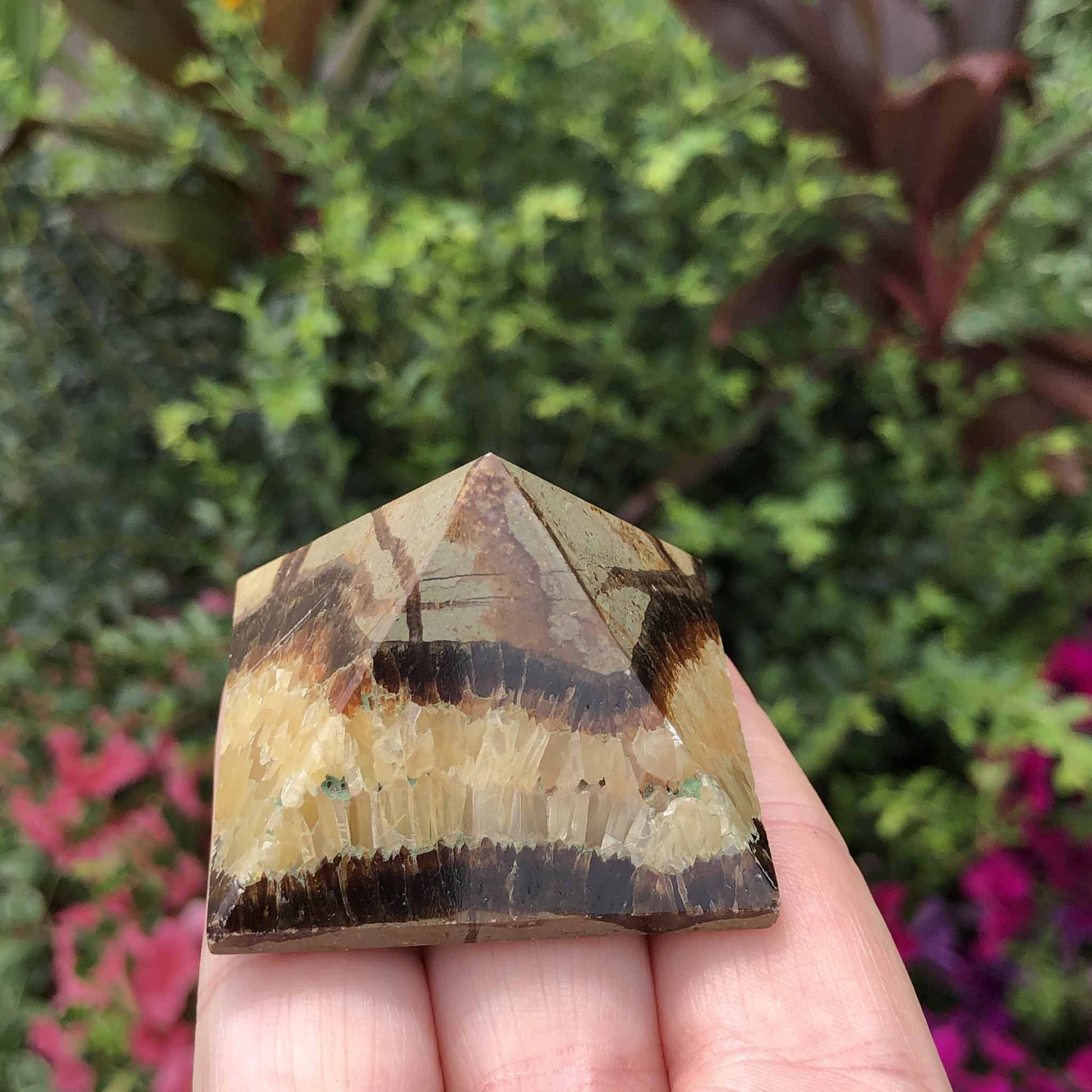 natural pyramid gemstone